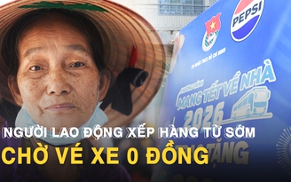 Ngày đầu đăng ký “Mang Tết về nhà”: Người lao động xếp hàng sớm chờ