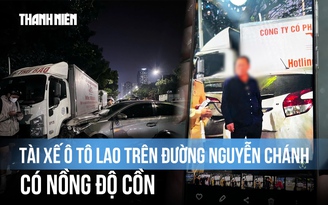 Tài xế gây tai nạn liên hoàn trên phố Nguyễn Chánh có nồng độ cồn