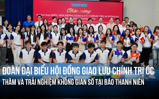 Đoàn đại biểu Hội đồng Giao lưu chính trị Úc thăm và trải nghiệm không gian số tại Báo Thanh Niên