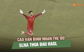 Cao Văn Bình nhận thẻ đỏ, SLNA thua đau HAGL trong cơn mưa sân Vinh