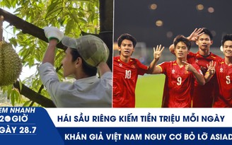 Xem nhanh 20h ngày 28.7: Hái sầu riêng kiếm tiền triệu mỗi ngày | Khán giả Việt Nam nguy cơ bỏ lỡ ASIAD 