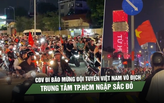 CĐV đi bão mừng đội tuyển Việt Nam vô địch ASEAN Cup 2026, trung tâm TP.HCM ngập sắc đỏ