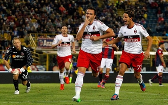 Tân binh Pazzini tỏa sáng giúp AC Milan chiến thắng
