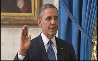 Ông Obama tuyên thệ nhậm chức tại nhà trắng