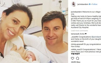 Thủ tướng New Zealand chào đón con gái đầu lòng
