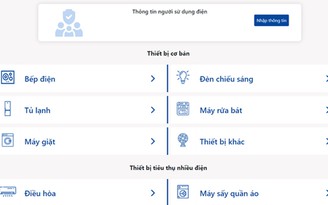 EVN ra mắt công cụ ước tính điện năng tiêu thụ hàng tháng hộ gia đình EVN ra mắt công cụ ước tính điện năng tiêu thụ hàng tháng hộ gia đình