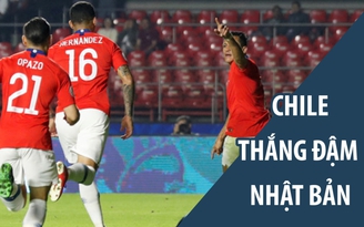 ĐKVĐ Chile thể hiện sức mạnh đáng sợ trước Nhật Bản