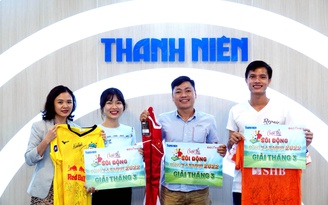 3 bạn đọc đoạt cú đúp giải thưởng cuộc thi 'Sôi động cùng V-League 2022'