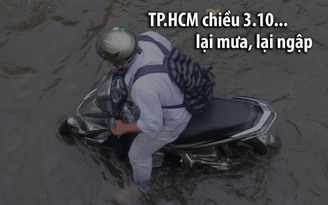 Người Sài Gòn vật lộn với nước ngập giờ cao điểm