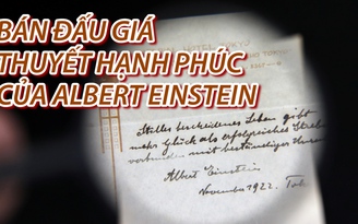 'Thuyết hạnh phúc' của Einstein có giá 1,56 triệu USD