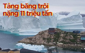 Tảng băng khổng lồ đe dọa ngôi làng 'tí hon'