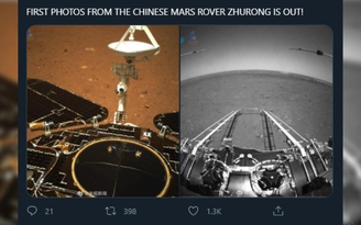 Xe tự hành Trung Quốc gửi ảnh từ sao Hỏa, xác nhận đổ bộ thành công