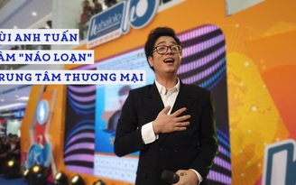 Bùi Anh Tuấn bị fan vây quanh không cho về trong sự kiện