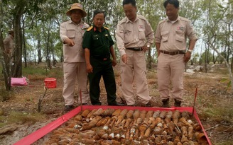 Quảng Trị: Phát hiện 1.021 lựu đạn, rocket giữa rừng tràm xen lẫn khu dân cư
