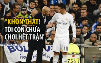 Bị James Rodriguez chửi thề, HLV Zidane vẫn tha thứ