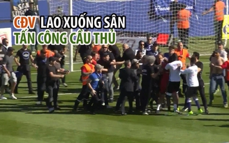 Ligue 1: Hủy trận đấu vì CĐV tràn xuống sân tấn công cầu thủ