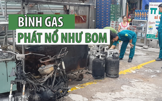 Bình gas 12 kg phát nổ như bom trên đường phố Biên Hòa