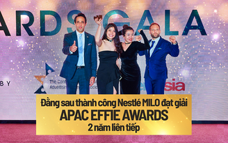 Đằng sau thành công Nestlé MILO đạt giải APAC Effie Awards 2 năm liên tiếp