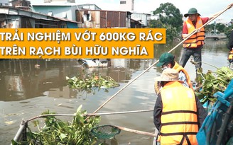 Phóng viên Thanh Niên trải nghiệm vớt rác trên kênh Nhiêu Lộc - Thị Nghè