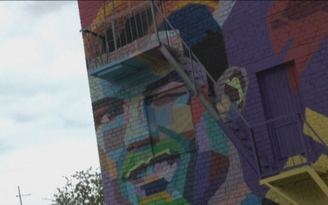 Chân dung Graffiti khổng lồ của Ronaldo
