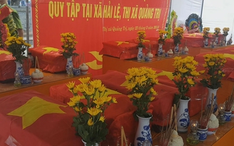 An táng truy điệu 21 bộ hài cốt liệt sĩ