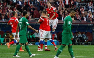 Chủ nhà World Cup 2018 khởi đầu hoàn hảo với chiến thắng 5 sao trước Ả Rập Saudi