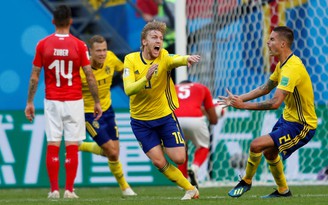 Thụy Điển vượt qua Thụy Sĩ để góp mặt ở tứ kết World Cup 2018