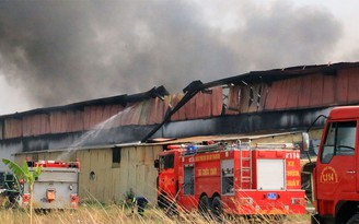 Hàng trăm công nhân hoảng loạn sau vụ cháy kinh hoàng ở công ty gỗ