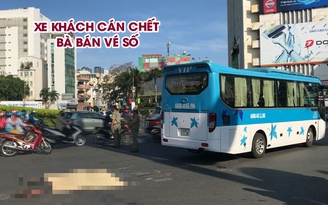 Xe khách cán chết bà bán vé số ở Vòng xoay Điện Biên Phủ, quận 1