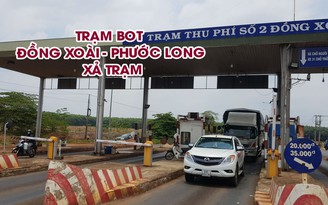 Trạm BOT Đồng Xoài-Phước Long xả trạm vì tài xế không mua vé