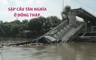 Tuyến đường huyện lộ Tân Nghĩa - Gáo Giồng bị tê liệt vì sập cầu Tân Nghĩa