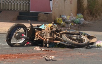 1 người chết tại chỗ sau tai nạn giao thông giữa xe ben và xe máy