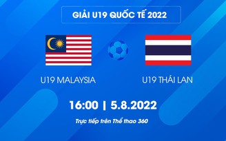 Giải U.19 Quốc tế 2022: U.19 Malaysia - U.19 Thái Lan