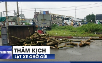 Thảm kịch sau tai nạn lật xe chở củi ở TP.HCM