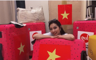 Lâm Thu Hồng nhận lại hành lý thất lạc khi đi thi Miss Globe 2022
