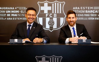 Messi gia hạn hợp đồng với Barcelona đến năm 2021