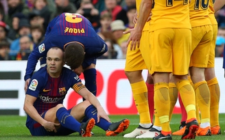 Iniesta chấn thương, có thể lỡ trận Barca - Chelsea ở Champions League