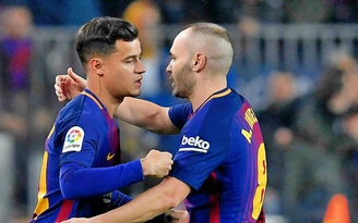 Barcelona-Chelsea: Barcelona lo lắng vì không có Coutinho và Iniesta