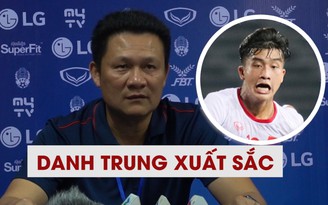 HLV Quốc Tuấn khen ngợi Danh Trung sau cú đúp bàn thắng