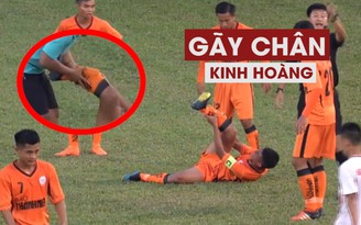 Cận cảnh pha gãy chân kinh hoàng của cầu thủ U.19 Đà Nẵng