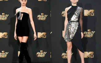 Cara Delevingne đối lập Emma Watson trên thảm đỏ MTV Movies & TV Awards