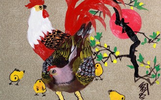 Xuân Đinh Dậu, họa sĩ vẽ 12 con giáp kể chuyện hình tượng gà