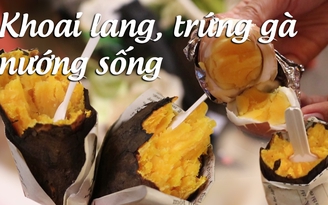 Khoai lang, trứng gà nướng sống ngon tuyệt chợ Đà Lạt