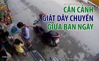 Cận cảnh cướp giật dây chuyền trên đường phố giữa ban ngày
