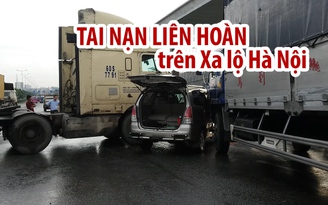 Tai nạn liên hoàn trên Xa lộ Hà Nội, Innova bẹp dúm