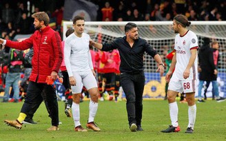 AC Milan gây thất vọng trong ngày ra mắt HLV Gattuso