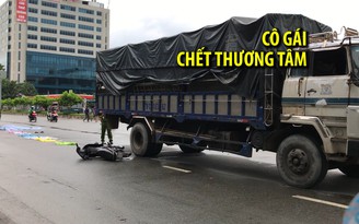 Xe tải va chạm xe máy, cô gái chết thương tâm