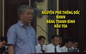 Nguyên Phó thống đốc Ngân hàng nhà nước Đặng Thanh Bình hầu tòa