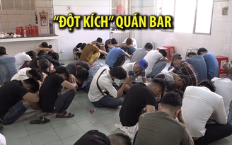 “Đột kích” quán bar lúc rạng sáng, phát hiện gần 100 người phê ma tuý