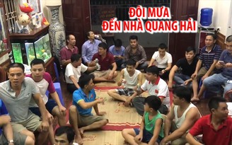 Đội mưa 40 km để đến nhà Quang Hải xem Olympic Việt Nam